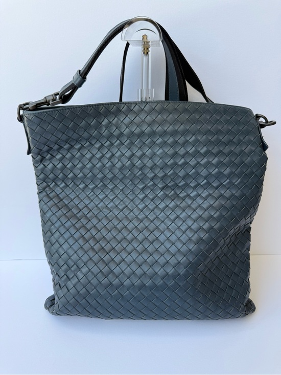 Bottega Veneta Handbags - Bottega Veneta Slate Blue Intrecciato Leather Crossbody Tote/ clutch- Unisex!